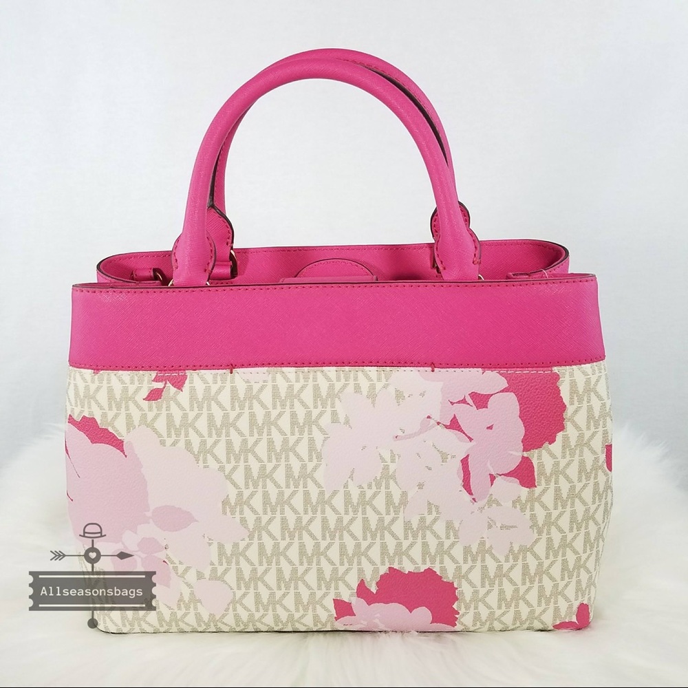 NWT Michael Kors Granita Pink MD Hailee Satchel - Picture 3 of 5